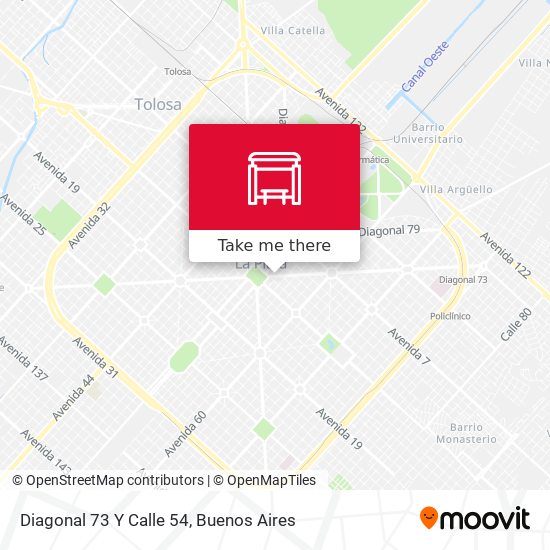 Diagonal 73 Y Calle 54 map