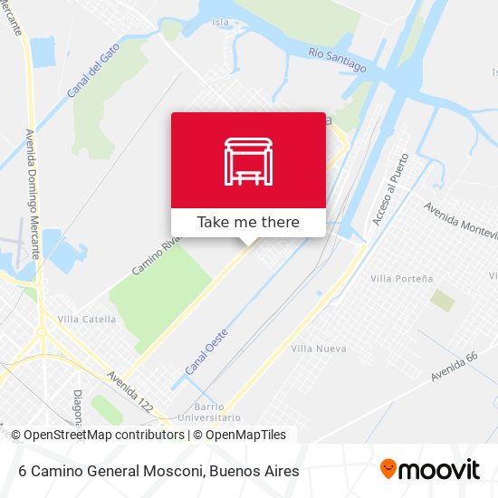 Mapa de 6 Camino General Mosconi