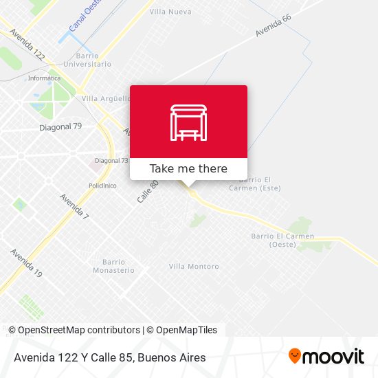 Mapa de Avenida 122 Y Calle 85