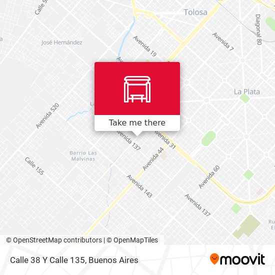 Mapa de Calle 38 Y Calle 135