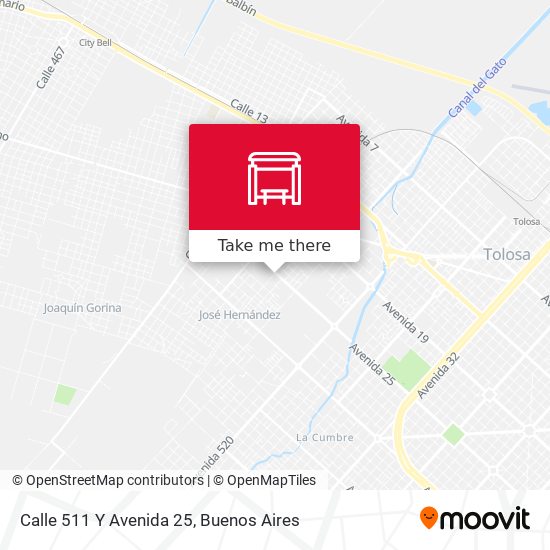 Mapa de Calle 511 Y Avenida 25
