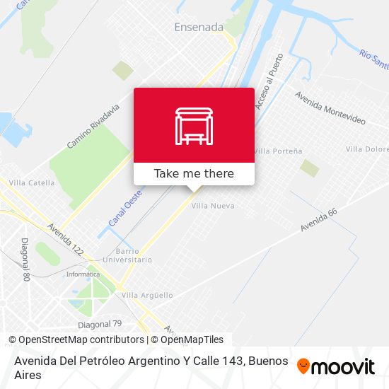 Mapa de Avenida Del Petróleo Argentino Y Calle 143