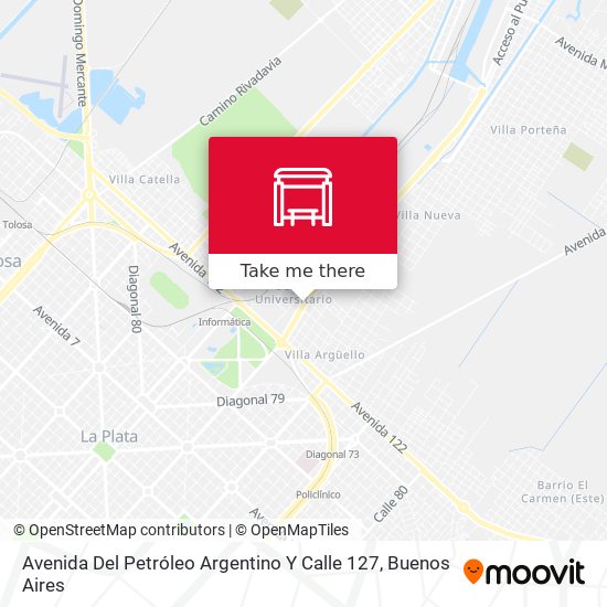 Mapa de Avenida Del Petróleo Argentino Y Calle 127