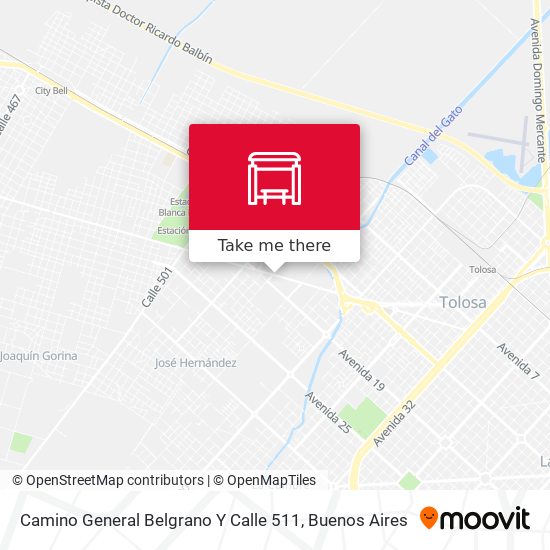 Camino General Belgrano Y Calle 511 map