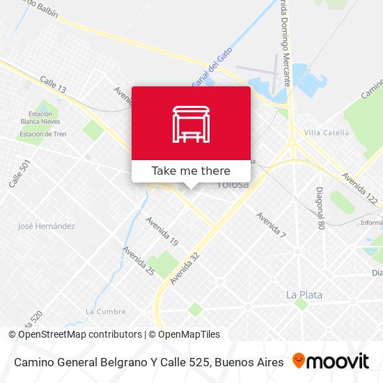 Camino General Belgrano Y Calle 525 map