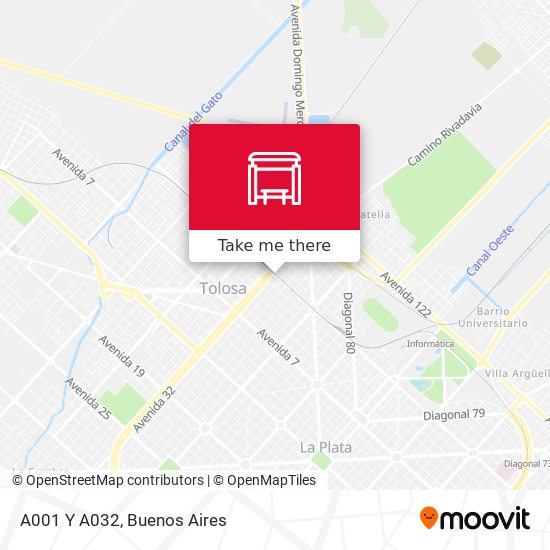 Mapa de A001 Y A032