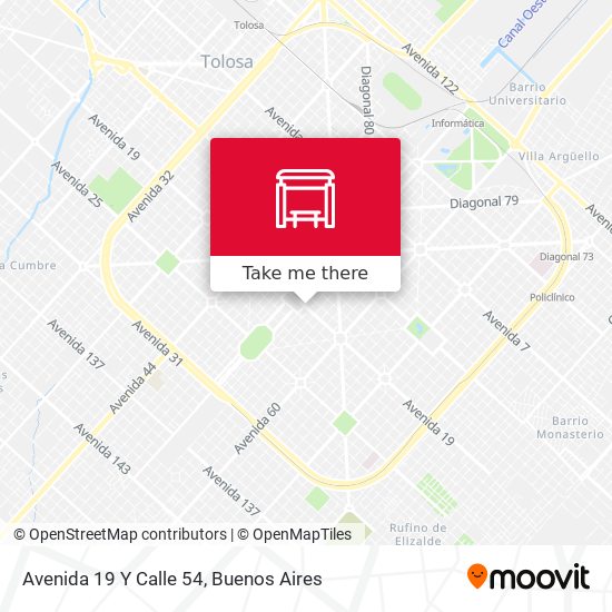 Mapa de Avenida 19 Y Calle 54