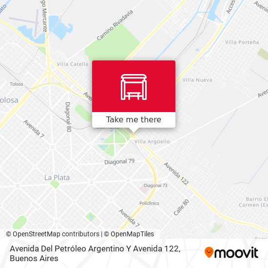 Avenida Del Petróleo Argentino Y Avenida 122 map