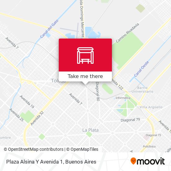 Mapa de Plaza Alsina Y Avenida 1