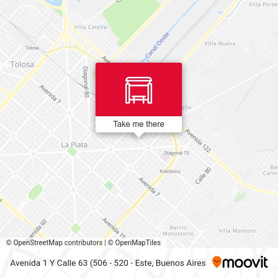 Mapa de Avenida 1 Y Calle 63