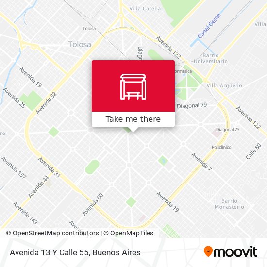 Mapa de Avenida 13 Y Calle 55
