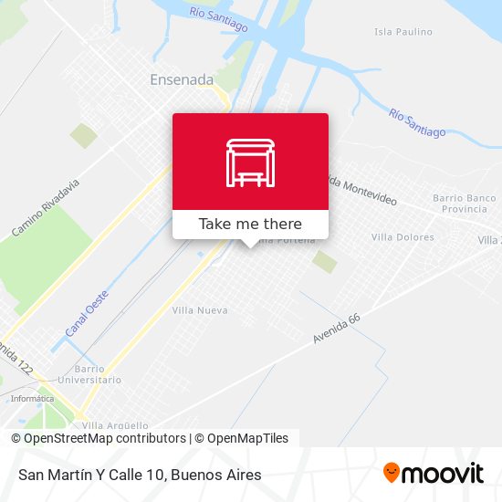 Mapa de San Martín Y Calle 10