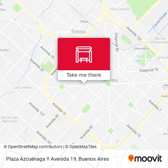 Mapa de Plaza Azcuénaga Y Avenida 19
