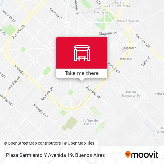 Mapa de Plaza Sarmiento Y Avenida 19