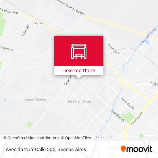Avenida 25 Y Calle 505 map