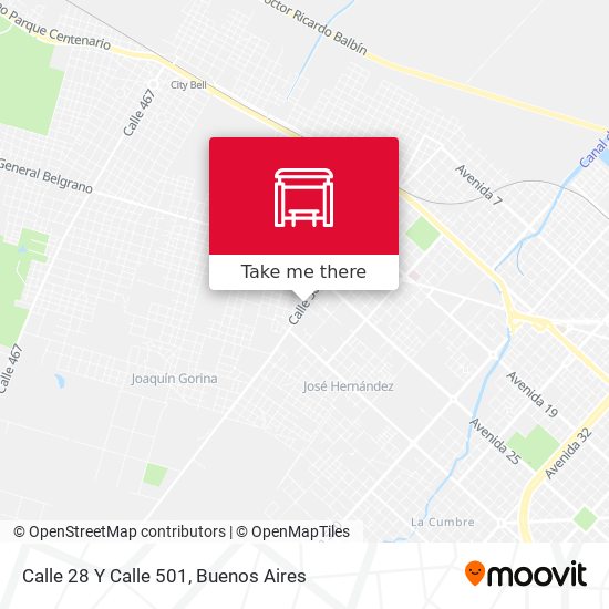 Calle 28 Y Calle 501 map