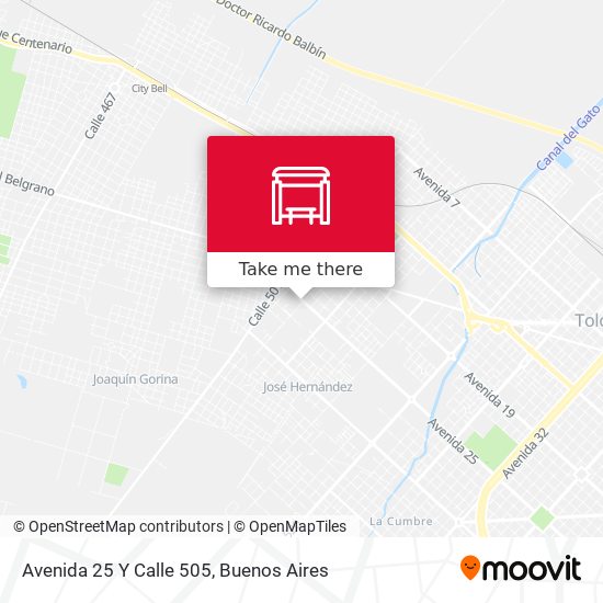 Avenida 25 Y Calle 505 map
