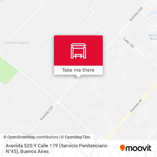 Avenida 520 Y Calle 179 (Servicio Penitenciario N°45) map
