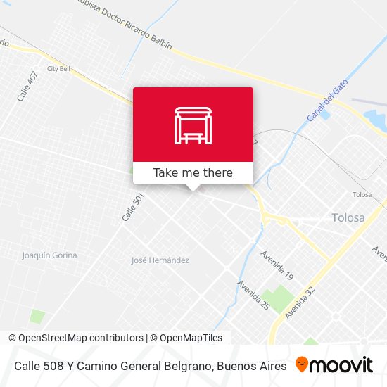 Mapa de Calle 508 Y Camino General Belgrano
