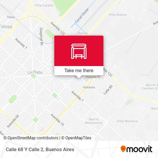 Mapa de Calle 68 Y Calle 2