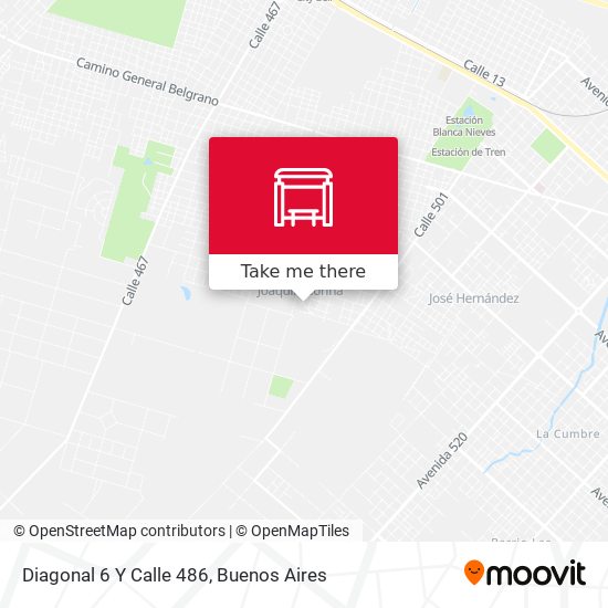 Diagonal 6 Y Calle 486 map