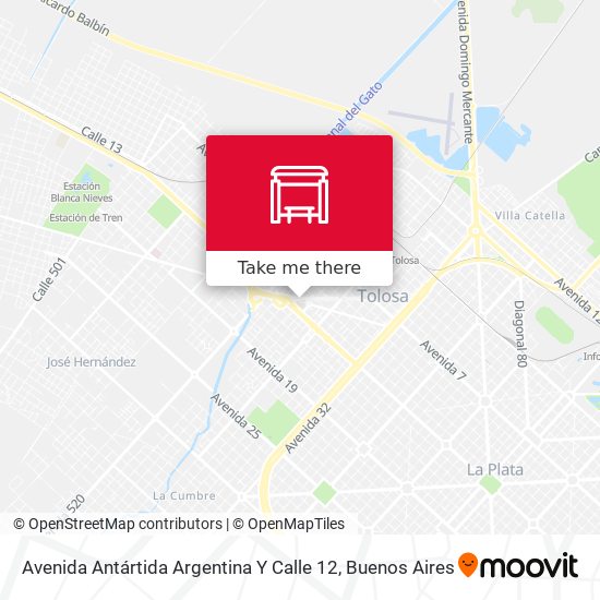 Avenida Antártida Argentina Y Calle 12 map