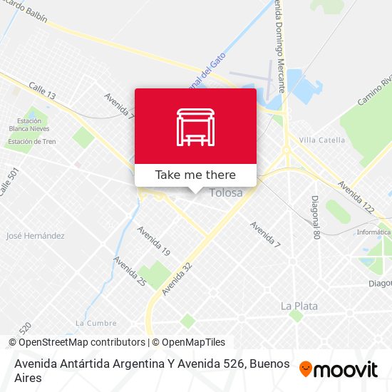 Avenida Antártida Argentina Y Avenida 526 map