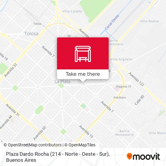 Plaza Dardo Rocha (214 - Norte - Oeste - Sur) map
