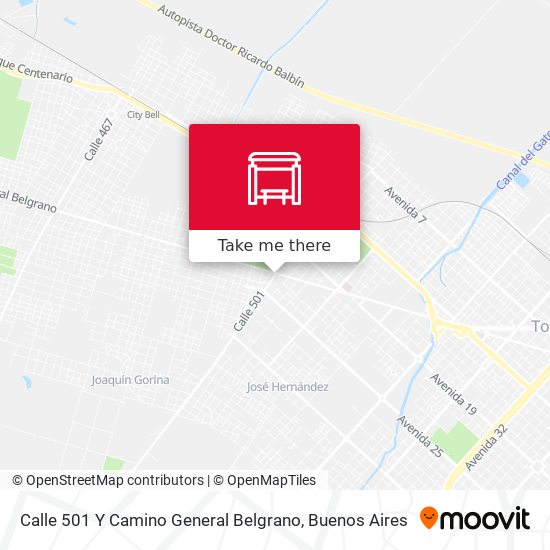 Mapa de Calle 501 Y Camino General Belgrano