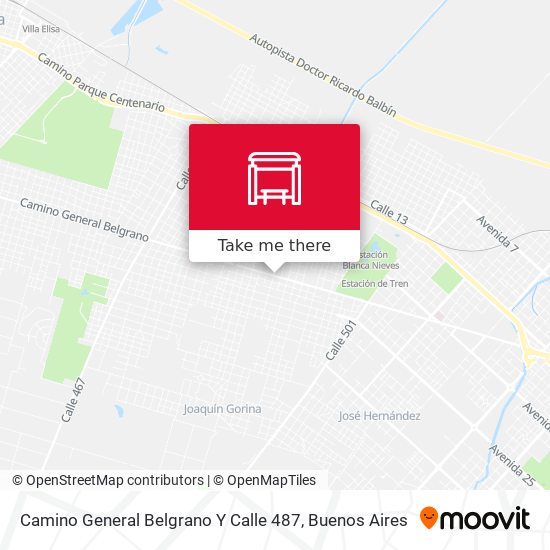 Mapa de Camino General Belgrano Y Calle 487