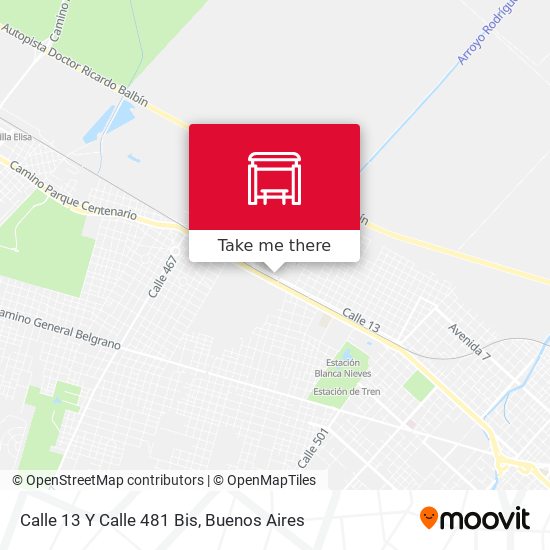 Mapa de Calle 13 Y Calle 481 Bis