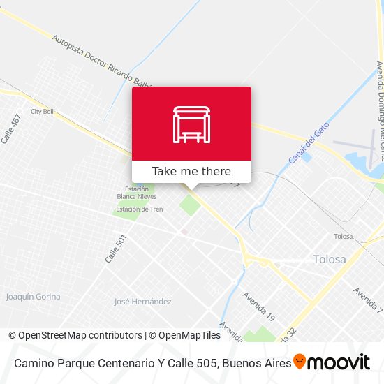 Camino Parque Centenario Y Calle 505 map