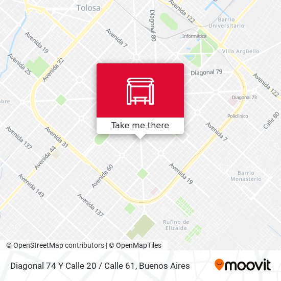 Diagonal 74 Y Calle 20 / Calle 61 map
