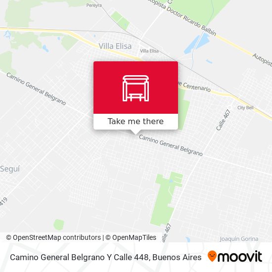Mapa de Camino General Belgrano Y Calle 448