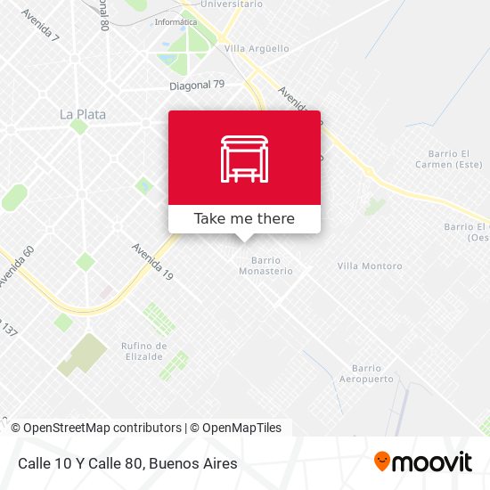 Mapa de Calle 10 Y Calle 80