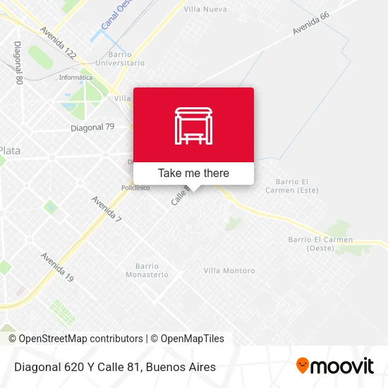 Diagonal 620 Y Calle 81 map