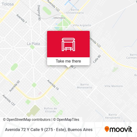 Mapa de Avenida 72 Y Calle 9 (275 - Este)