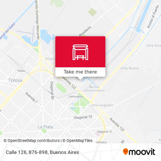 Mapa de Calle 126, 876-898