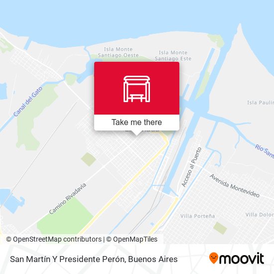 San Martín Y Presidente Perón map