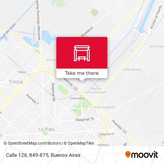 Mapa de Calle 126, 849-875
