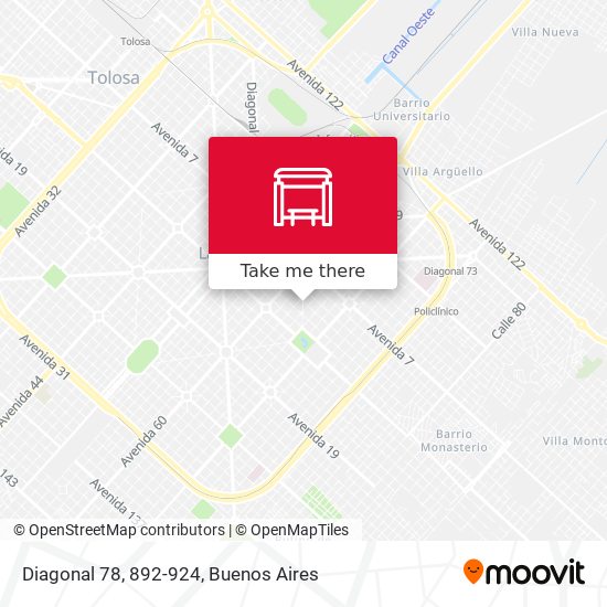 Mapa de Diagonal 78, 892-924