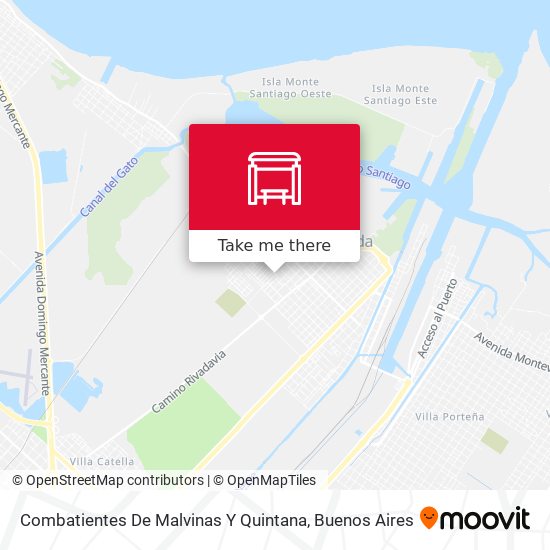 Combatientes De Malvinas Y Quintana map