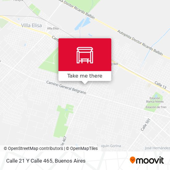 Calle 21 Y Calle 465 map