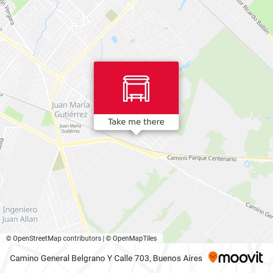 Mapa de Camino General Belgrano Y Calle 703