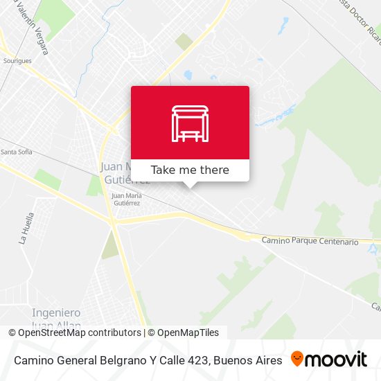 Mapa de Camino General Belgrano Y Calle 423