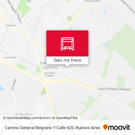 Camino General Belgrano Y Calle 420 map