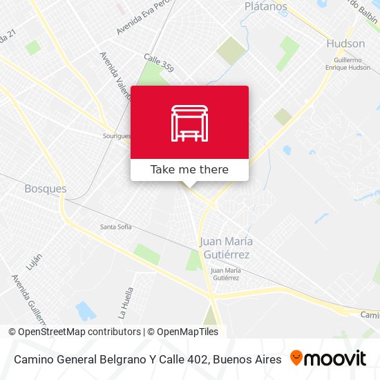 Camino General Belgrano Y Calle 402 map