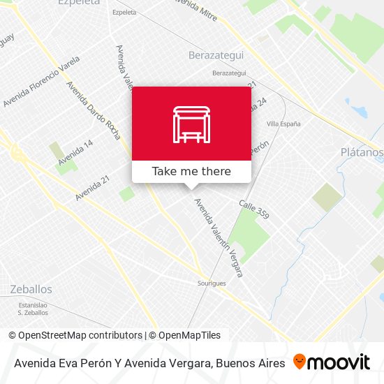 Avenida Eva Perón Y Avenida Vergara map