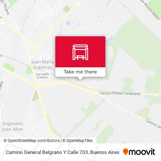 Camino General Belgrano Y Calle 703 map