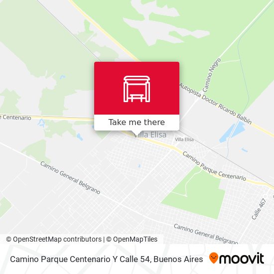 Mapa de Camino Parque Centenario Y Calle 54